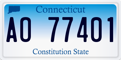 CT license plate AO77401