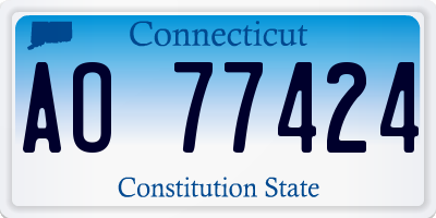 CT license plate AO77424