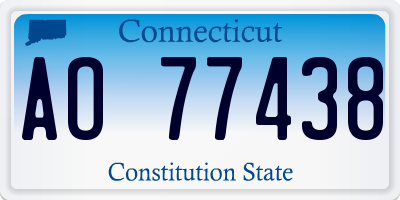 CT license plate AO77438