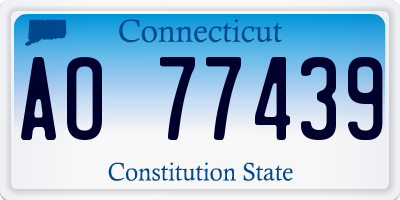 CT license plate AO77439
