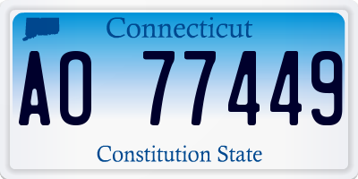 CT license plate AO77449