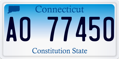 CT license plate AO77450