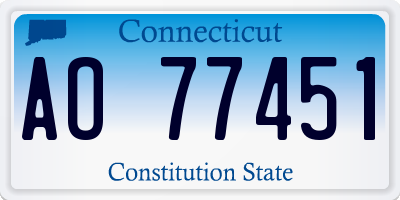CT license plate AO77451