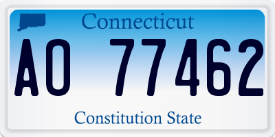 CT license plate AO77462