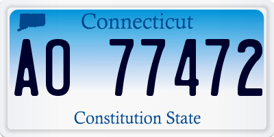 CT license plate AO77472