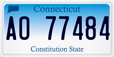 CT license plate AO77484