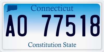 CT license plate AO77518