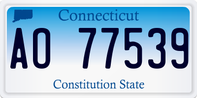 CT license plate AO77539