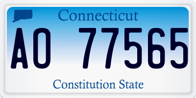 CT license plate AO77565