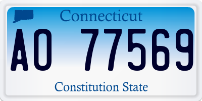 CT license plate AO77569