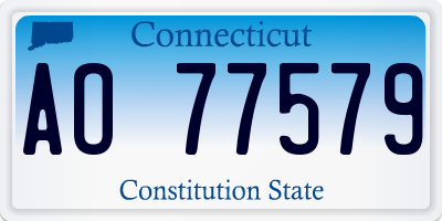 CT license plate AO77579