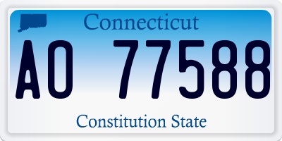 CT license plate AO77588