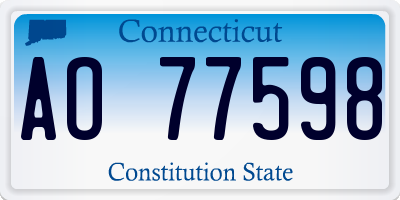 CT license plate AO77598