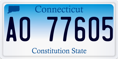 CT license plate AO77605