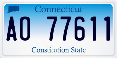 CT license plate AO77611