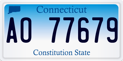 CT license plate AO77679