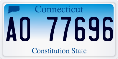 CT license plate AO77696