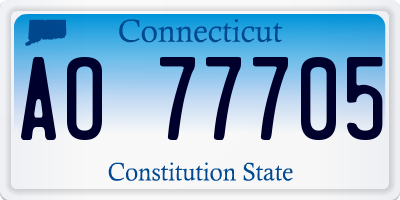 CT license plate AO77705