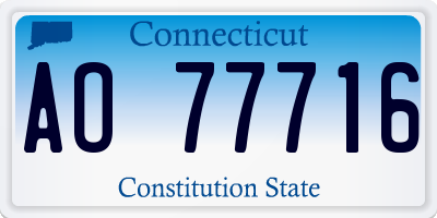 CT license plate AO77716