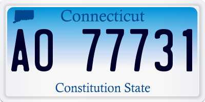 CT license plate AO77731