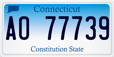 CT license plate AO77739