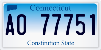 CT license plate AO77751