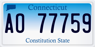 CT license plate AO77759