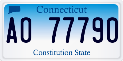 CT license plate AO77790