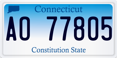 CT license plate AO77805