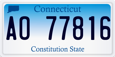 CT license plate AO77816