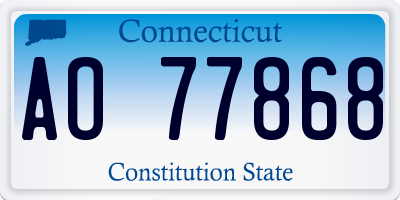 CT license plate AO77868