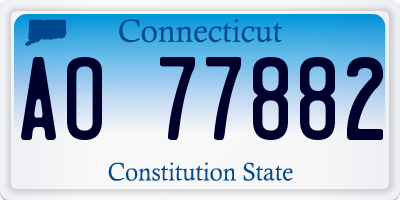 CT license plate AO77882