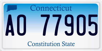 CT license plate AO77905