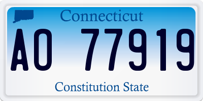 CT license plate AO77919