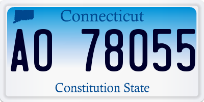CT license plate AO78055