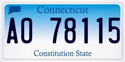 CT license plate AO78115