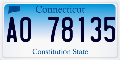 CT license plate AO78135