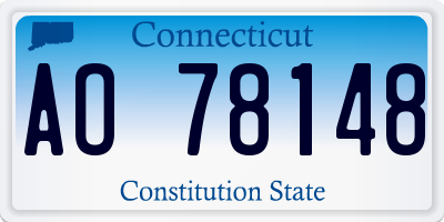 CT license plate AO78148