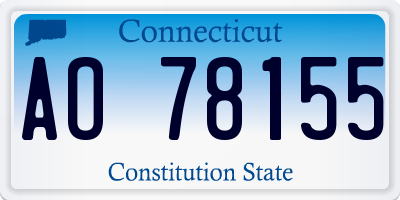 CT license plate AO78155
