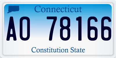 CT license plate AO78166