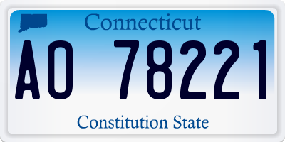 CT license plate AO78221