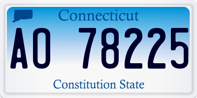 CT license plate AO78225