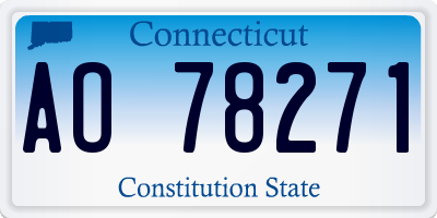 CT license plate AO78271
