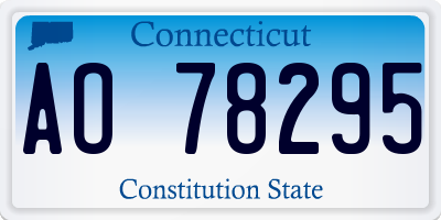 CT license plate AO78295