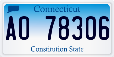 CT license plate AO78306