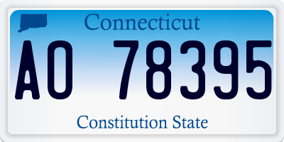 CT license plate AO78395