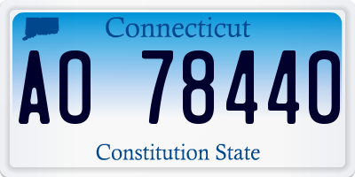 CT license plate AO78440