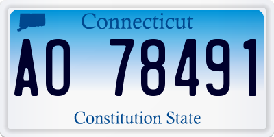 CT license plate AO78491