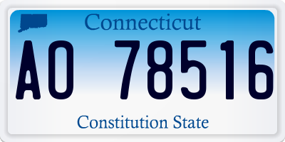 CT license plate AO78516
