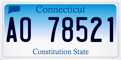 CT license plate AO78521